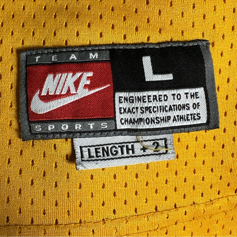 Vintage Nike Ray Allen Seattle Sonics Jersey Yellow Mens Large NBA 34 Mesh - Picture 5 of 5